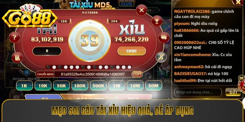 Mẹo soi cầu tài xỉu hiệu quả, dễ áp dụng