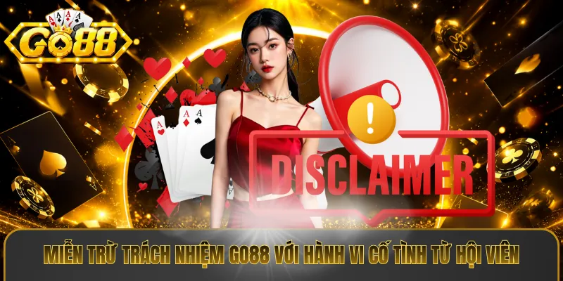 Miễn trừ trách nhiệm Go88 với hành vi cố tình từ hội viên